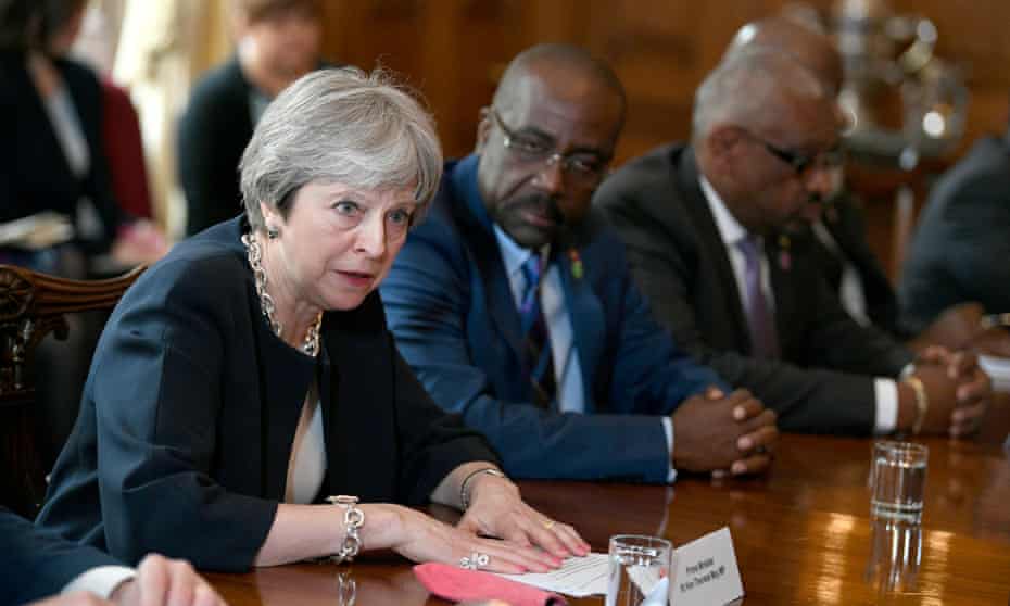 The PM meets with Commonwealth leaders at Downing St in April.