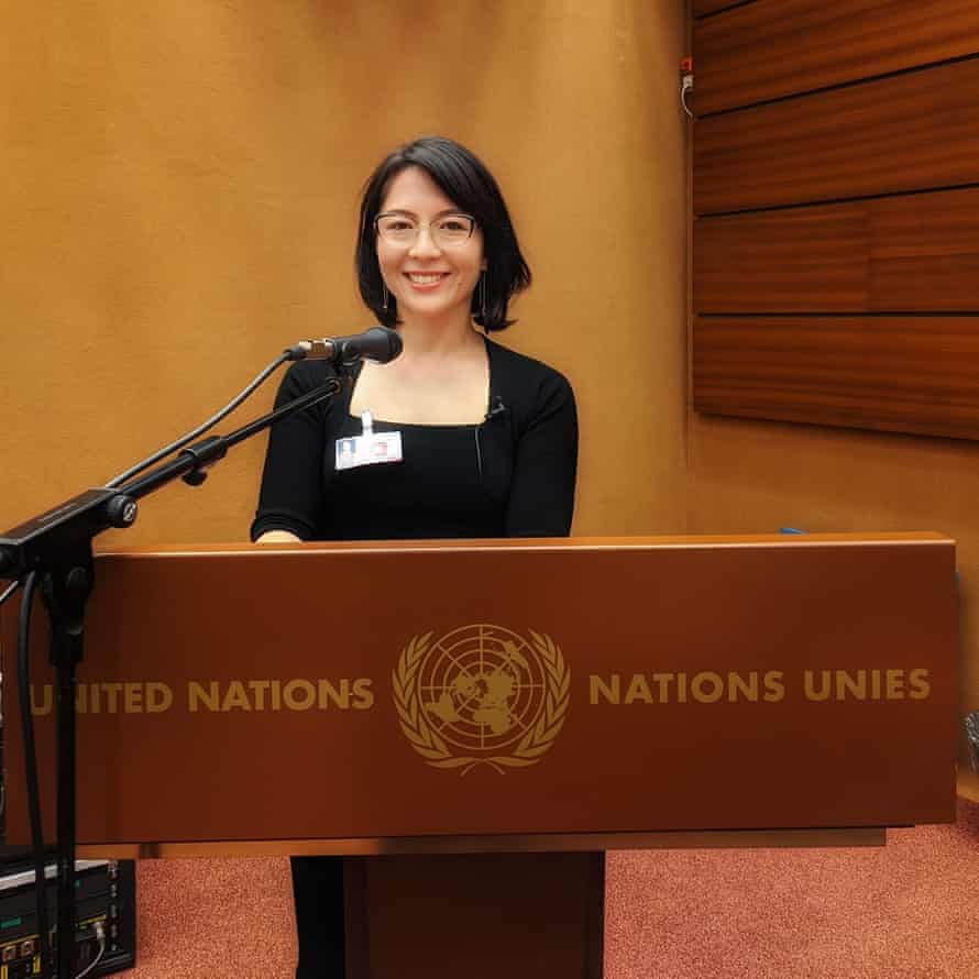 Sarah Dingle addressing the United Nations, on the rights of Donor Conceived people