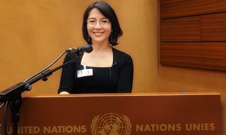 Sarah Dingle addressing the United Nations, on the rights of Donor Conceived people