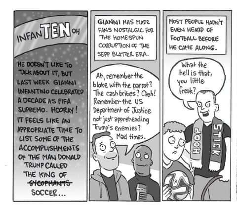 David Squires on … Gianni ‘the G-Man’ Infantino’s 10 years as Fifa supremo, panel 1