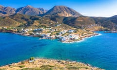 Small traditional fishing village of Mochlos, Crete, Greece.<br>2C2G86A Small traditional fishing village of Mochlos, Crete, Greece.