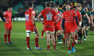 Leicester Tigers look downcast after their defeat to Northampton in November
