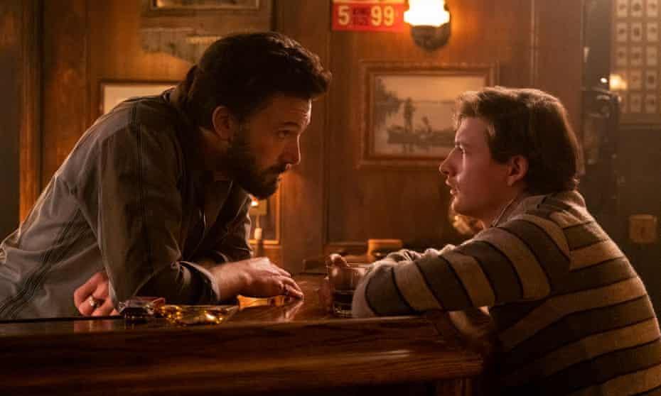 Ben Affleck and Tye Sheridan in The Tender Bar.