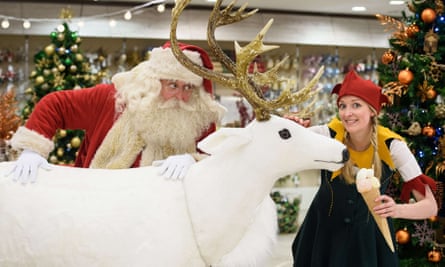 Father Christmas and his elves have already arrived at Selfridges, with Christmas still more than four months away.