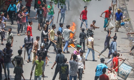 Almost 100 people killed in Bangladesh as protesters renew call for PM to quit | Bangladesh | The Guardian