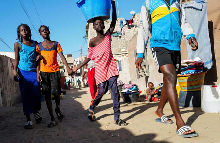 A group of girls in Dakar, Senegal, last month.