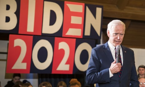 Joe Biden speaks during a campaign event at Simpson College Saturday in Iowa on Saturday.