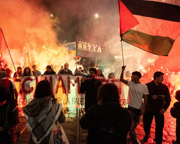 Protests erupt around the world as Israel intercepts Global Sumud Flotilla – video
