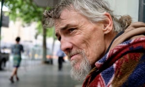‘The cold comes up through the concrete.’ James, who sleeps rough in Melbourne, says he’s given up looking for accomodation.