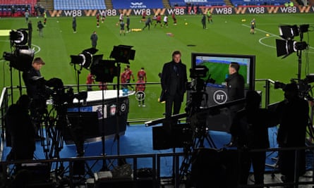 The BT Sport TV operation in action at a Premier League game last year.