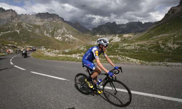 Ireland's Daniel Martin climbs Galibier pass during the seventeenth stage of the Tour de France