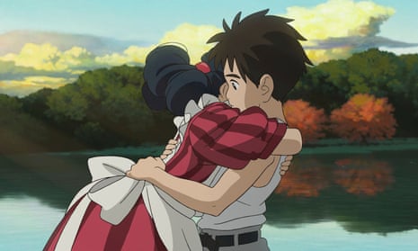 In a scene from The Boy and the Heron, Himi is voiced by Karen Fukuhara and AIMYON (Japanese), and by Luca Padovan in English and Mahito Maki voiced by Soma Santoki.
