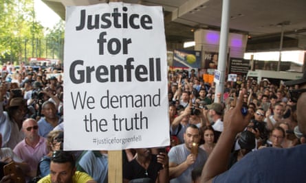 ‘A failure of local journalism’: Justice4Grenfell supporters take to the streets in June.