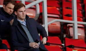 New Sunderland chairman Kyril Louis-Dreyfus watches from the stands.