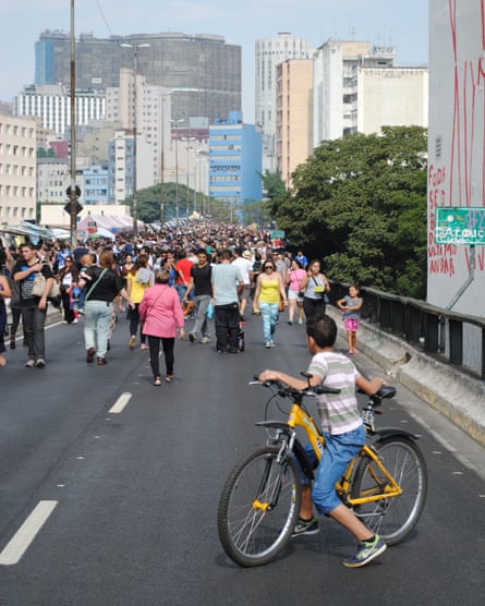 People reclaim the street in a city which is sorely lacking in public space