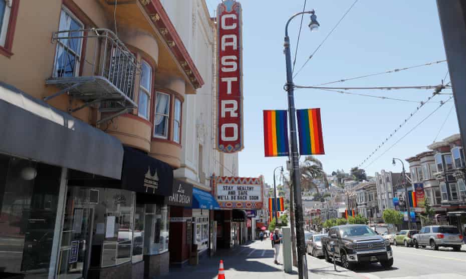 The closed Castro Theatre in April 2020.