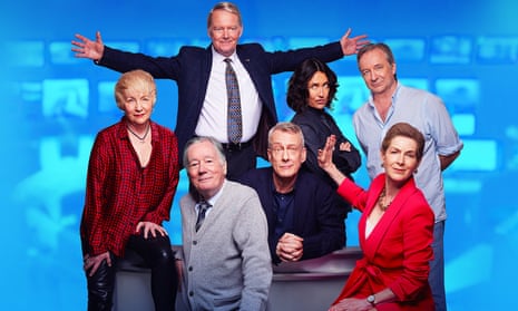 Fake news … the cast of Drop the Dead Donkey: The Reawakening!