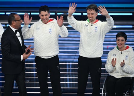 Giacomo Bertagnolli (centre right) is one of Italy’s great hopes