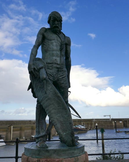 statue of the Ancient Mariner at Watchet harbour