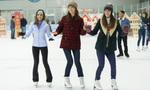 Ice times ... Alison Brie, Mackenzie Davis and Mary Holland in Happiest Season.