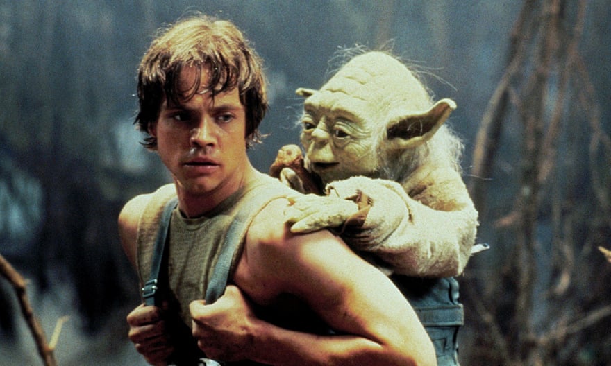 Luke Skywalker and Yoda during The Empire Strikes Back’s training sequence on Dagobah.