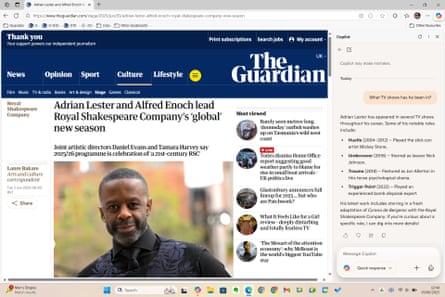 Copilot in the Microsoft Edge browser.