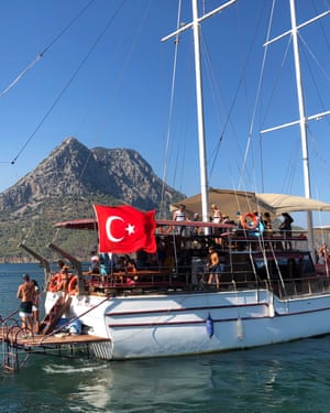 Tourist boat in the Mediterranean