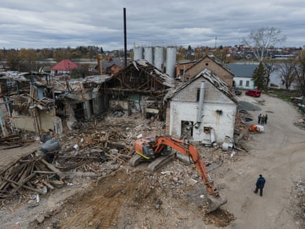 The bombed bread factory in Makariv, 19 April.