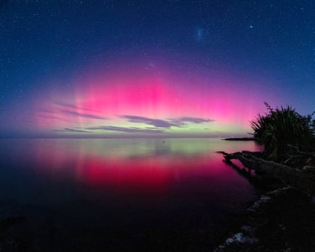 The Southern Lights seen from nan outskirts of Christchurch.