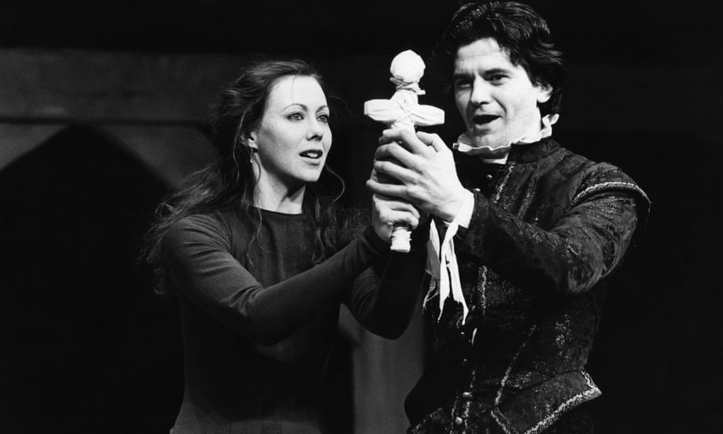 Jenny Agutter (Alice) and Robert O’Mahoney (Mosby) in Arden of Faversham, presented by the Royal Shakespeare Company in 1982.
