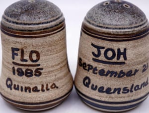Flo and Joh’s matching salt and pepper shakers.