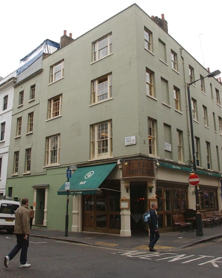 Soho House at the corner of Greek Street and Old Compton Street, in Soho