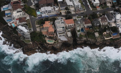 An aerial view of ocean front residents in the eastern suburbs