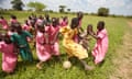 Pupils at Katine Primary School, Uganda.  Much is written about ‘Africa rising’, but poverty and hardship still weigh heavily on many families.