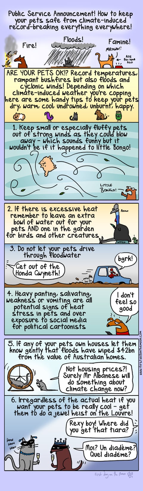 Cartoon by First Dog on the Moon More Big Weather 2025, panel 1