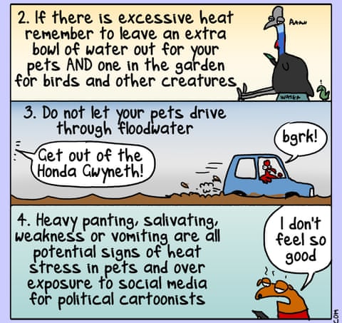 Cartoon by First Dog on the Moon More Big Weather 2025, panel 2