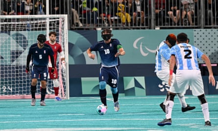 Frédéric Villeroux from France during the cecifoot final of the Paralympic Games of Paris