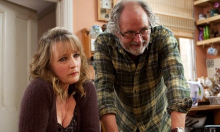 With Jim Broadbent in Mike Leigh’s Another Year, 2010.