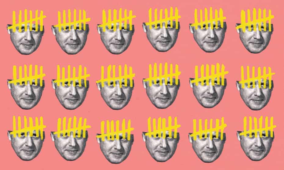 Illustration of multiple images of Boris Johnson's face