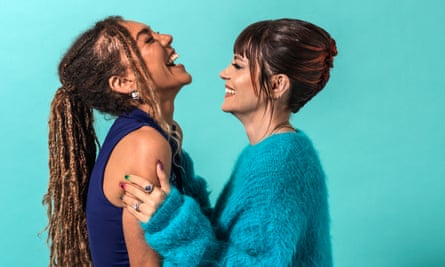 Miquita Oliver (left) and Lily Allen.