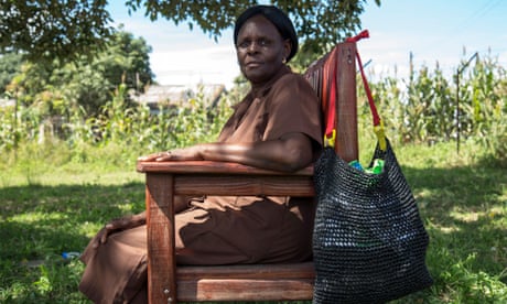 Sheba Khumalo, a grandmother health worker with the Friendship Bench project in Harare Sheba Khumalo, a grandmother health worker with the Friendship Bench project in Harare