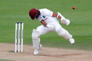 Dowrich ducks a bouncer from Archer.
