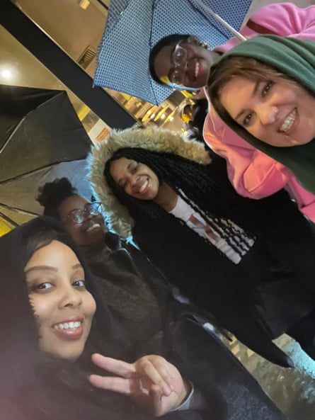 Tight-knit … Sarah Deen (second left), pictured with (from left) Shari, Tasha, Hannah and Helen in London.
