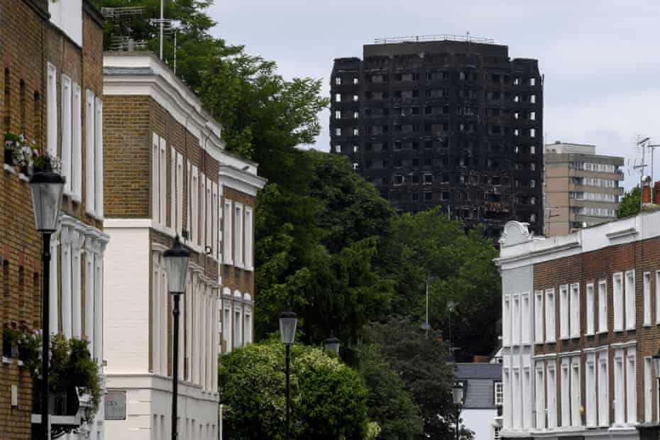 Grenfell Tower seen from wealthy Holland Park, very close to the street where Ed Vulliamy grew up.