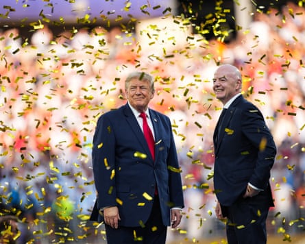 Donald Trump and Fifa president Gianni Infantino astatine nan World Cup last successful New Jersey, 19 July 2026
