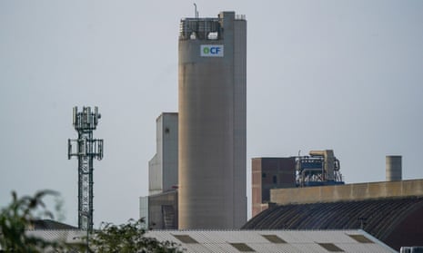 The CF Fertilisers site on Teesside, which has restarted fertiliser and CO2 production after a deal with the UK government.