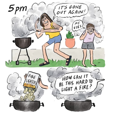 Becky Barnicoat barbecue cartoon, panel 2