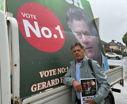 Gerry Hutch on the campaign trail in Dublin