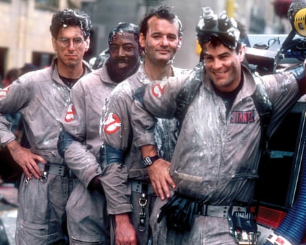Haunted by the original … Harold Ramis, Ernie Hudson, Bill Murray and Dan Aykroyd in 1984’s Ghostbusters.