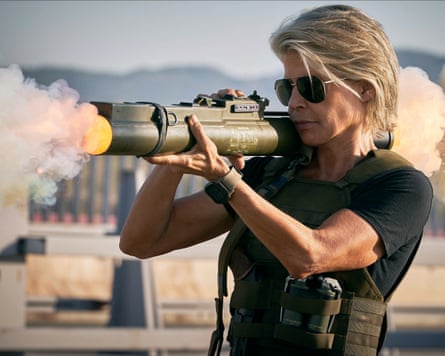 Linda Hamilton in 2019’s Terminator: Dark Fate.